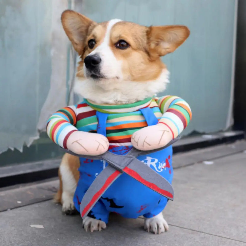 Pet Costume Cat Funny Outfit With Adjustable Straps Scissor-Shaped Suit Cosplay