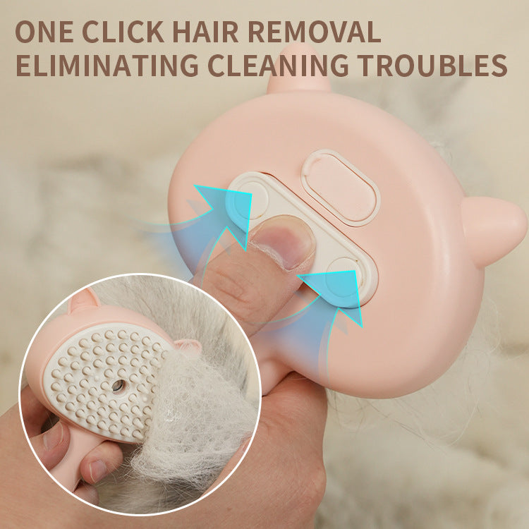 Pet Cleaning Brush With Mist Multifunctional Cat Grooming Brush Rechargeable