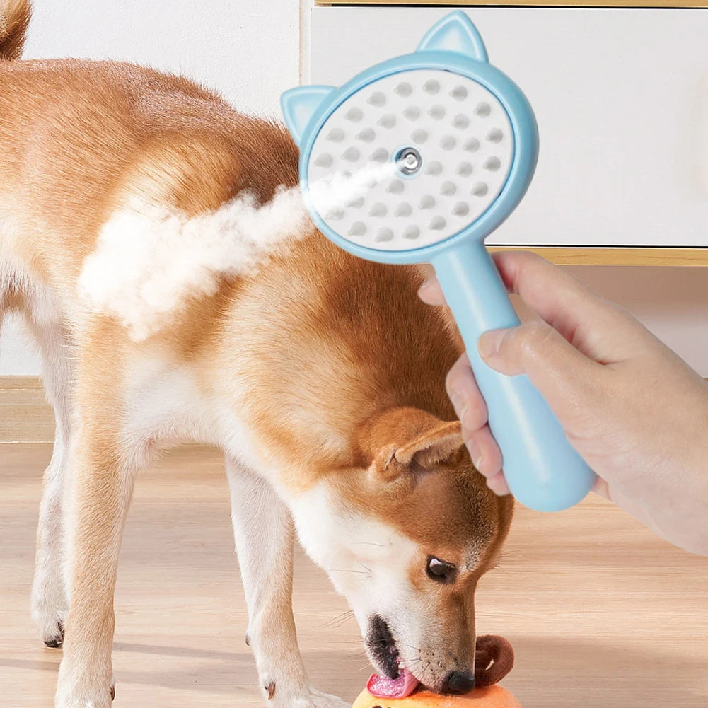 Pet Cleaning Brush With Mist Multifunctional Cat Grooming Brush Rechargeable