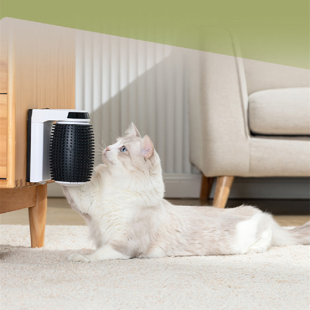 Automatic Self Groomer Wall Corner Brushes Soft Cat Corner Scratcher