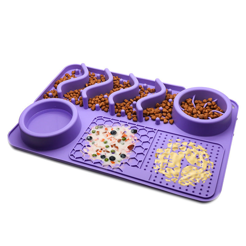Dog Silicone Licking Pad Mat Silicone Smelling Mat Multifunctional Food Bowl