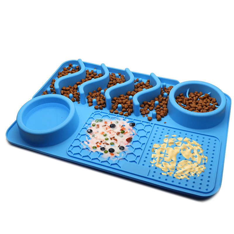 Dog Silicone Licking Pad Mat Silicone Smelling Mat Multifunctional Food Bowl