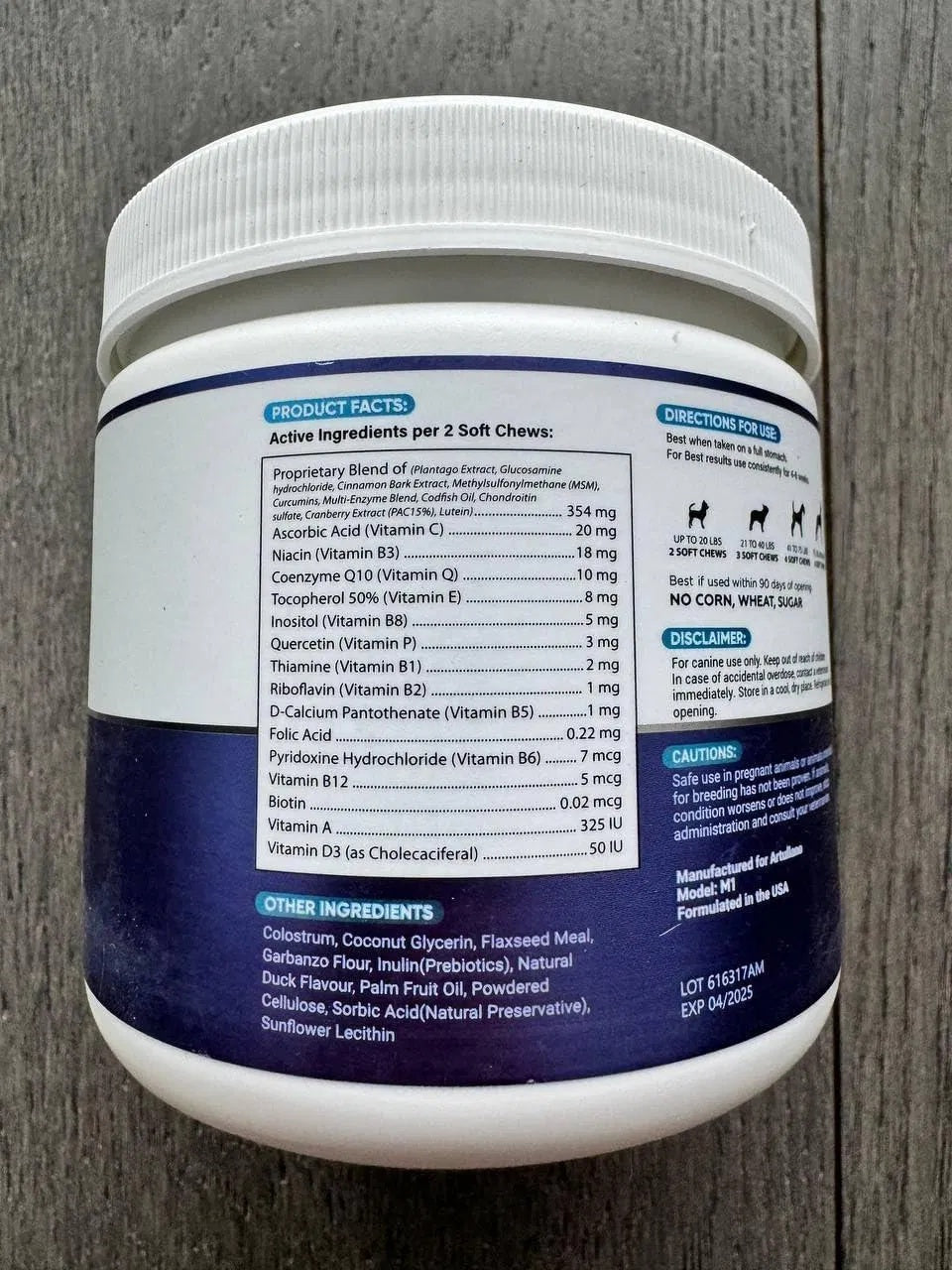 Dog Multivitamin Chewable With Glucosamine 20 In 1 Dog Vitamins And Supplements Senior & Puppy Joint Support Health Immunity Mobility Gut Skin 120 Chews
