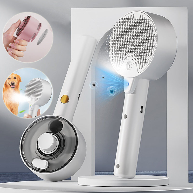 Animal Hair Remover Brush Dog And Cat Steam Brush Pet Self Cleaning Grooming