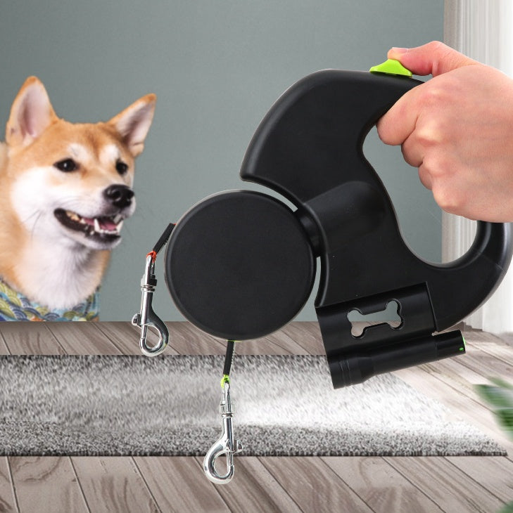 Retractable Small Pet Leash Lead 360 Swivel No Double Walking Leash With Lights *Free Shipping
