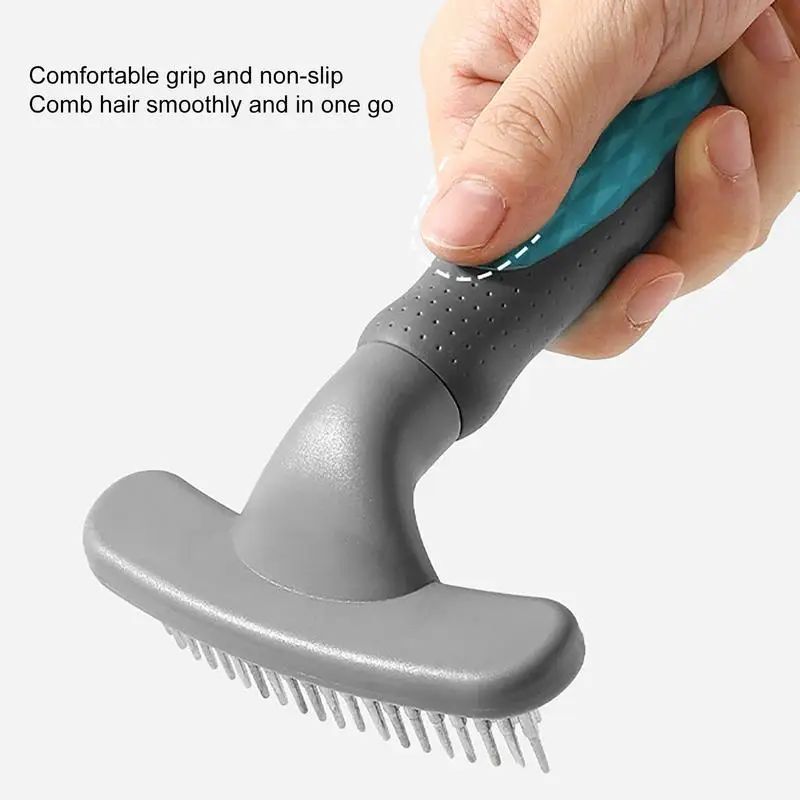 Cute Pet Grooming Comb Hair Removal Effective Rustproof Shedding