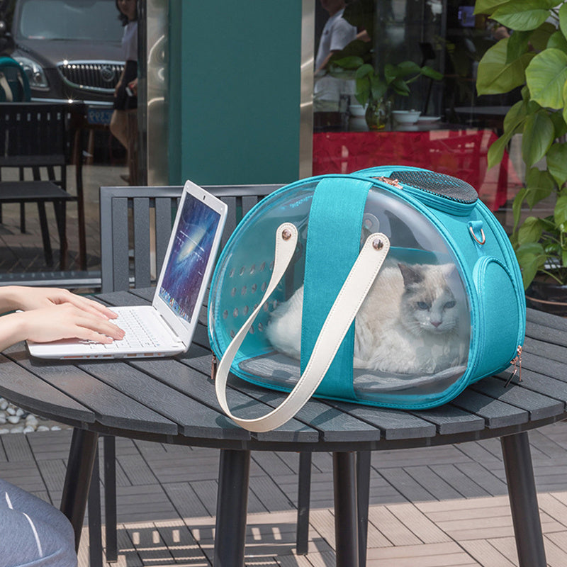 Double Fish Transparent Dog Bag Puppy Cat Cane Backpack Access *FREE SHIPPING