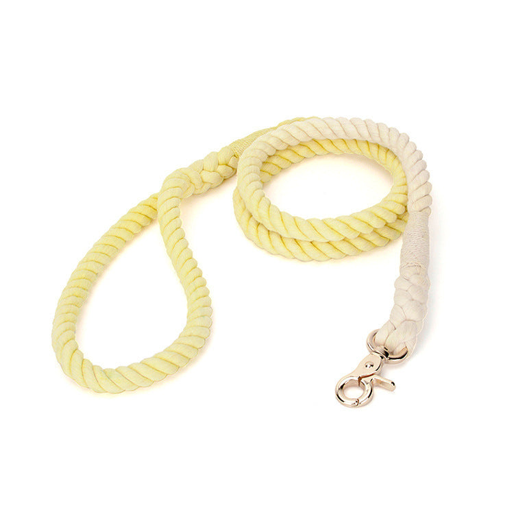 Gradient color hand-dyed woven cotton rope