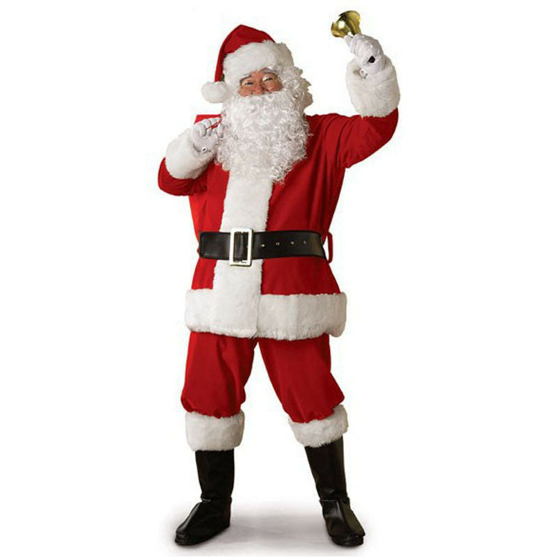 * Free Shipping Plus Size Santa Claus Costume For Adults Men Women Christmas Cosplay
