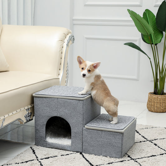 2 In 1 Pet Steps Dog Stairs Ramp Portable Home Ladder