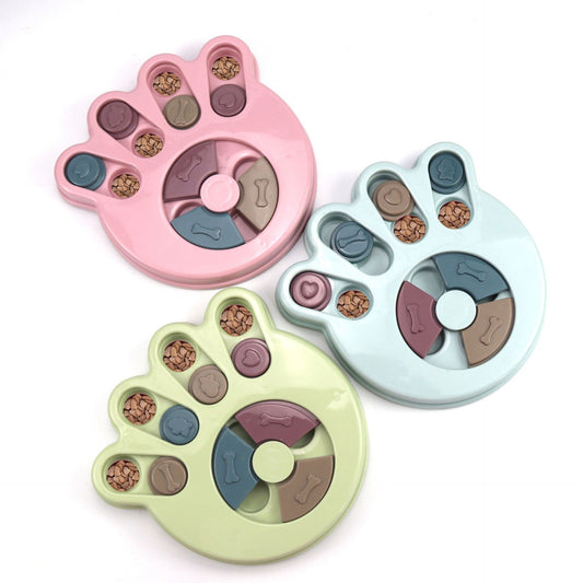 Slow Food Bowl Leak Food Reward Dog Toy 1 Piece In Blue,light green,& pink