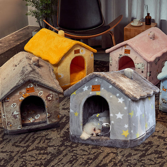 Foldable Pet Bed Winter Sofa Pets Supplies