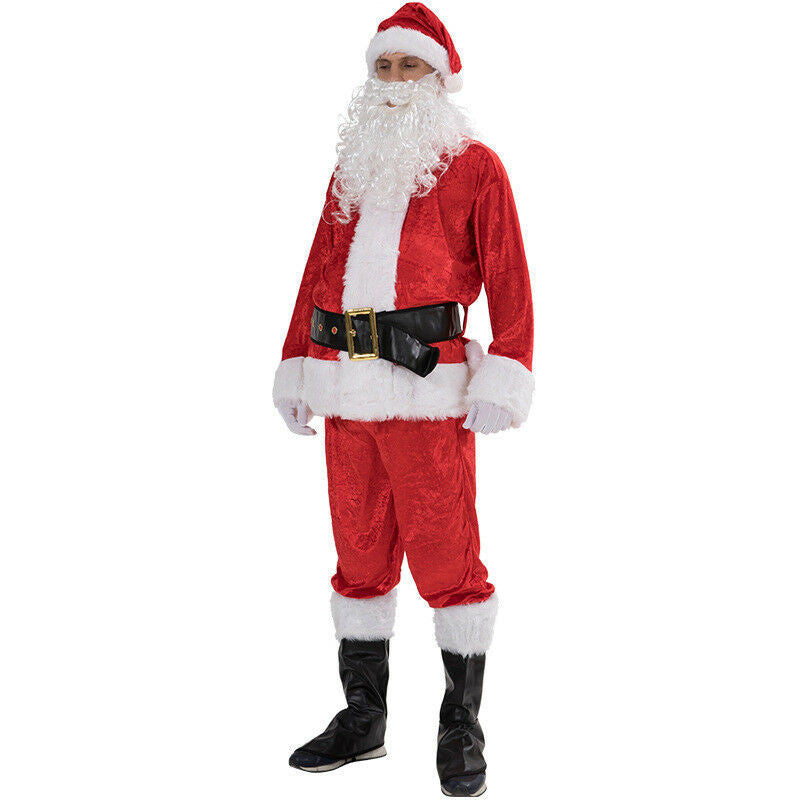 * Free Shipping Plus Size Santa Claus Costume For Adults Men Women Christmas Cosplay