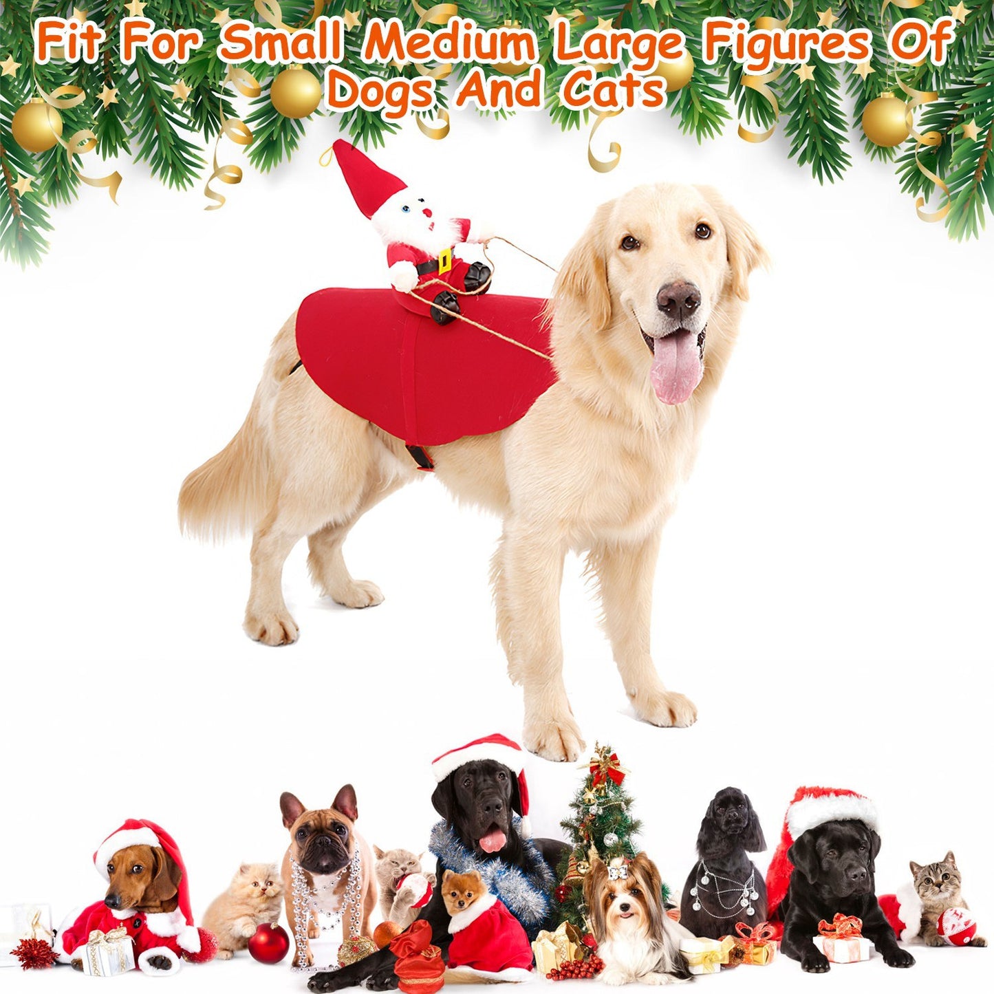 * Free Shipping S-M-L-XL Options - 1 Pc Pet Christmas Costume