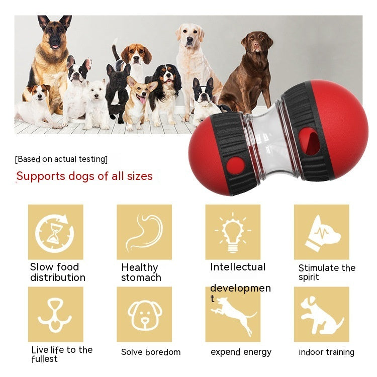 Food Dispensing Dog Toy Tumbler Leaky Food Ball Puzzle Toys Interactive Slowly Feeding Protect Stomach Increase Intelligence