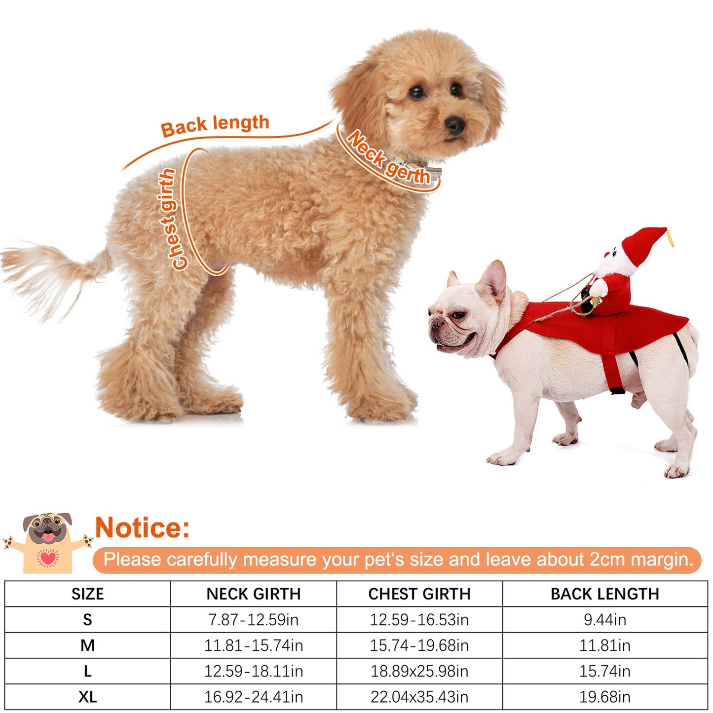 * Free Shipping S-M-L-XL Options - 1 Pc Pet Christmas Costume