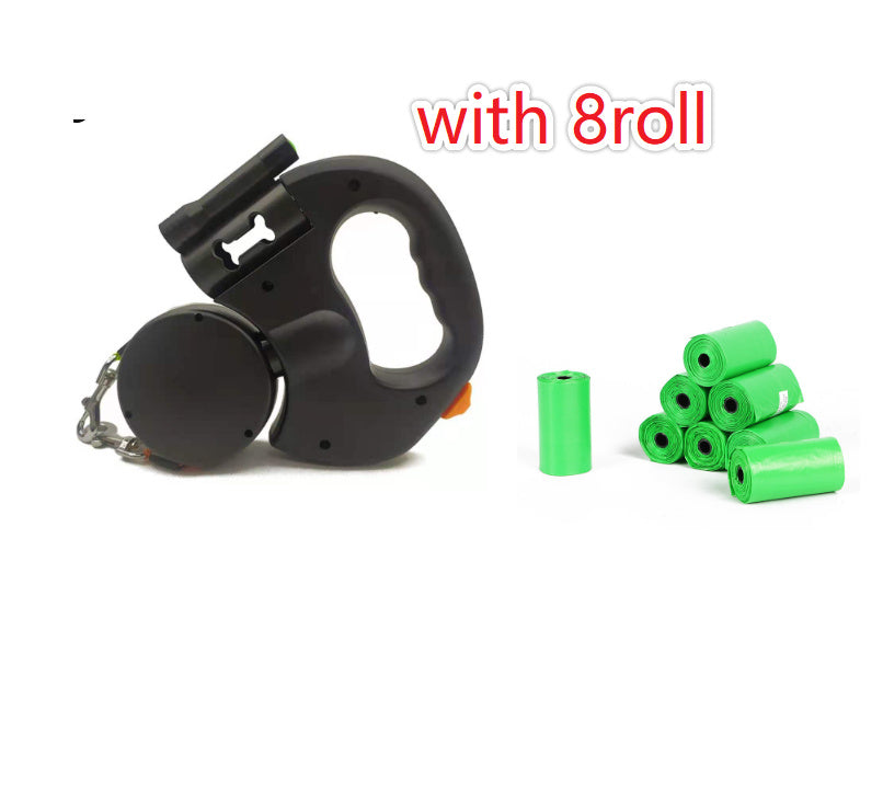 Retractable Small Pet Leash Lead 360 Swivel No Double Walking Leash With Lights *Free Shipping