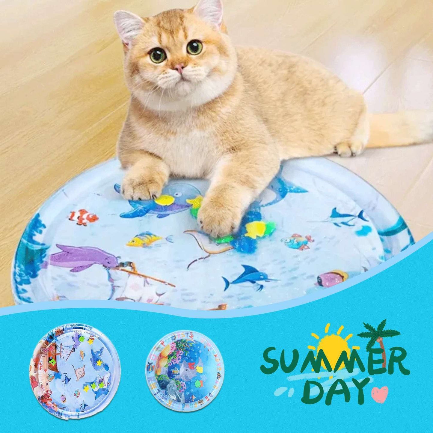 Summer Cooling Pet Water Bed Cushion Sleeping Square Mat For Pets